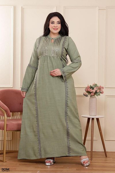 Generies Linen abaya made of light and comfortable linen material with an elegant and modern design, ideal for everyday use