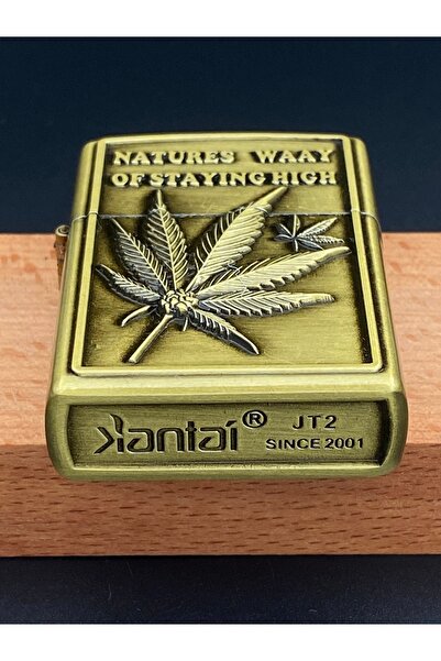 Ersoy Özel Seri Altın Sarısı Metalik Kabartmalı Benzinli Çakmak