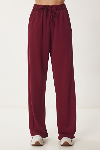 Happiness İstanbul Női bordó nyakú kötött alsó-felső öltöny ZV00293