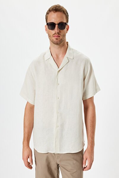 Koton Μπεζ ανδρικό πουκάμισο 4SAM60271HW