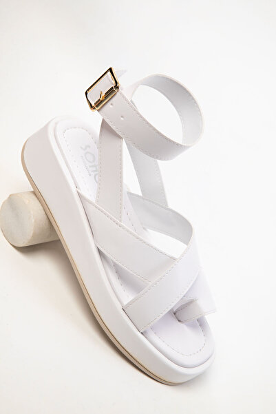 SOHO Beyaz Kadın Sandalet 20588