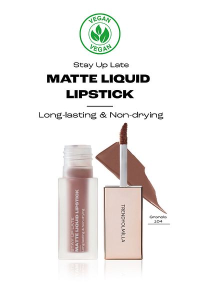 Trendyolmilla Beauty 8 Stunden lang anhaltender flüssiger, matter Lippenstift Granola – nicht trocknende Lippen, TKZAW25RJ00000