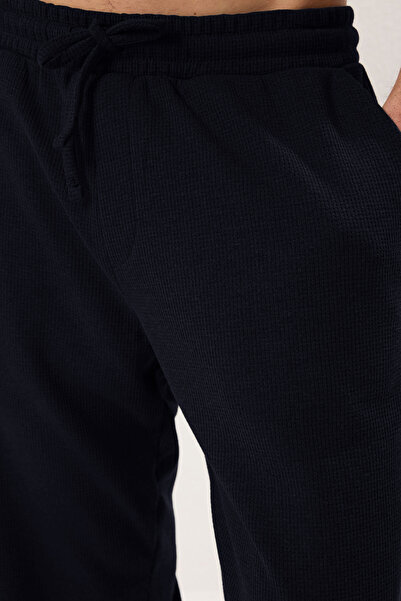 Trendyol Collection Σετ αθλητικών παντελονιών Indigo Oversize/Wide Cut με υφή TMNSS25EM00010