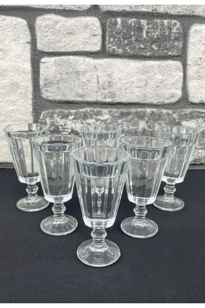 Kardelen 6-Piece Coffee Glass Set Flute Glass Paşabahçe Model