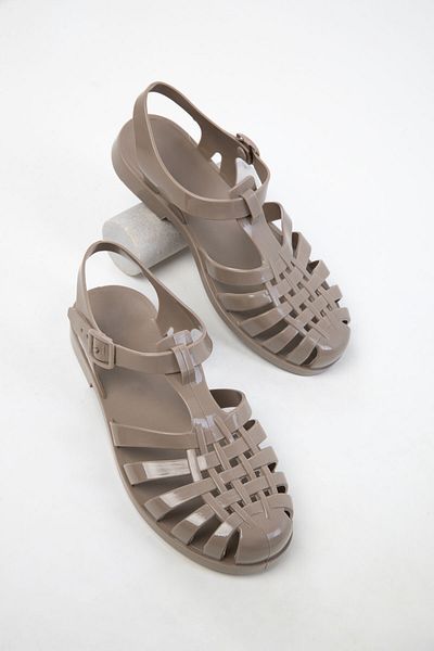 SOHO Nerzfarbene Damensandalen 20547