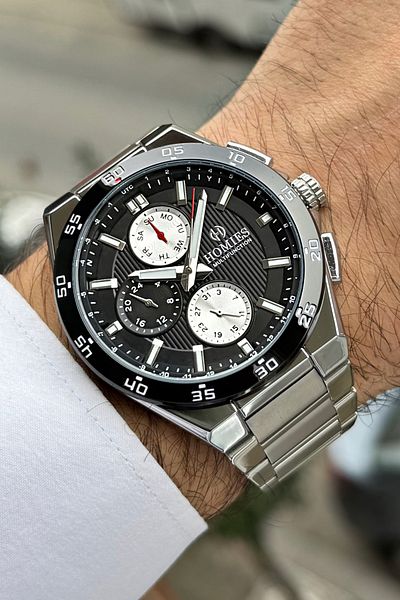 Homies MEN'S WRISTWATCH STEEL ADJUSTABLE CORD OPERATES ALL FUNCTIONS WITH BRACELET GIFT