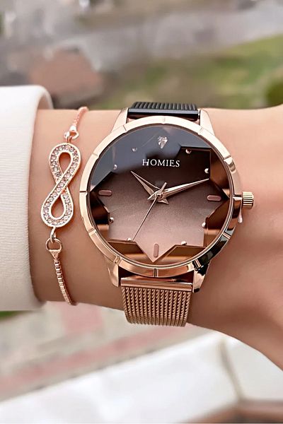 Homies Gradient Women's Wristwatch with Wicker Cord