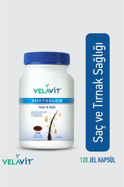 Velavit Phytoglow Hair & Nail 120 Soft Gel Capsules