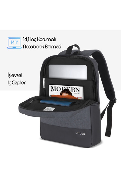Mack Mce-1103 15,6" Unicity Eco Notebook - Чорний рюкзак