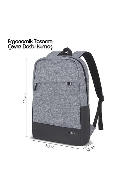 Mack MCE-1104 15.6 بوصة UNICITY Eco Notebook - حقيبة ظهر رمادية
