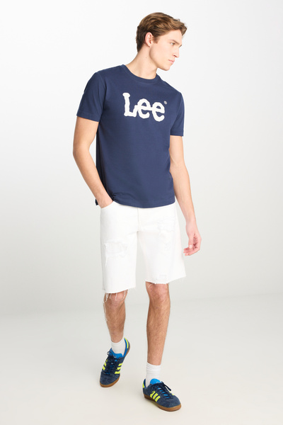 Lee Regular Fit Normal Kesim %100 Pamuk Normal Bel Beyaz Jean Kot Şort