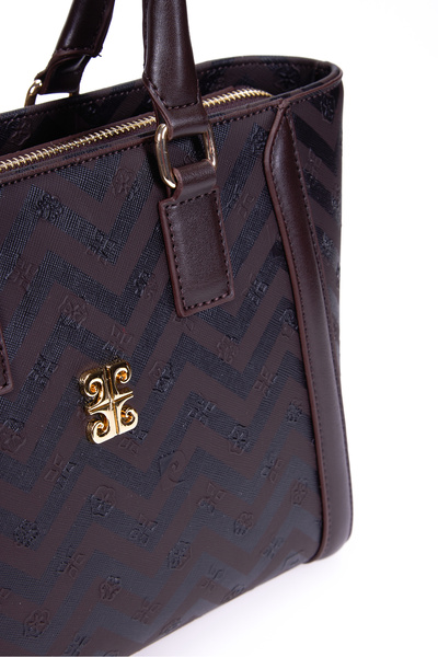 Pierre Cardin Dark Brown Black Women's Shoulder Bag