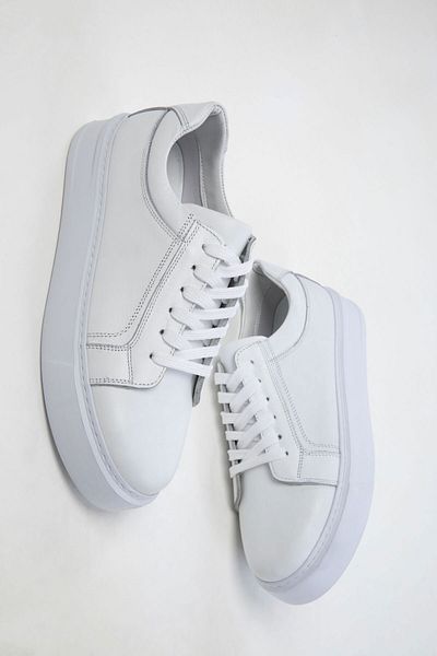 SOHO Weißer Herren-Sneaker aus echtem Leder 20104