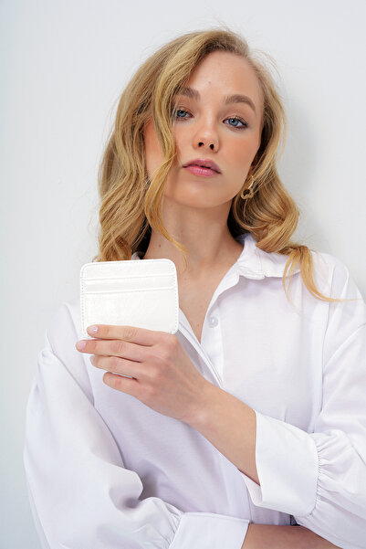 Trend Alaçatı Stili Жіночий білий штучний шкіряний міні-гаманець ALC-X14079