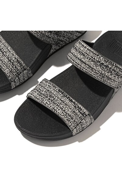 Fitflop Lulu Shimmerweave Slides - Black Mix