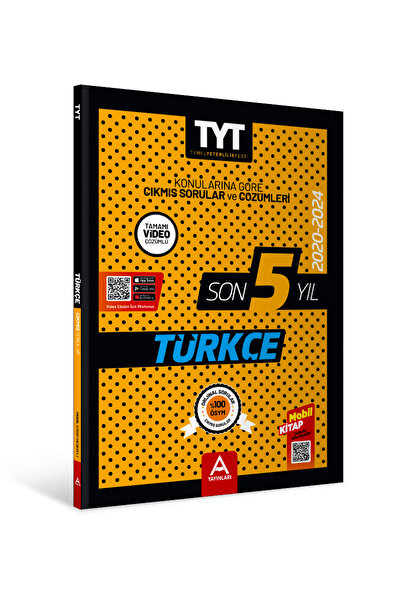 A Yayınları Yks Tyt Türkçe Son 5 Yıl Çıkmış Sorular 2020-2024