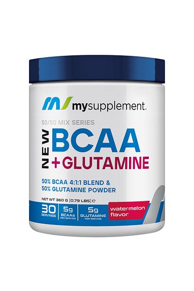 MYSUPPLEMENT Bcaa Glutamine Watermelon - 30 Servings - 360g - 50/50 Mix Series Amino Acid - Shaker Gift