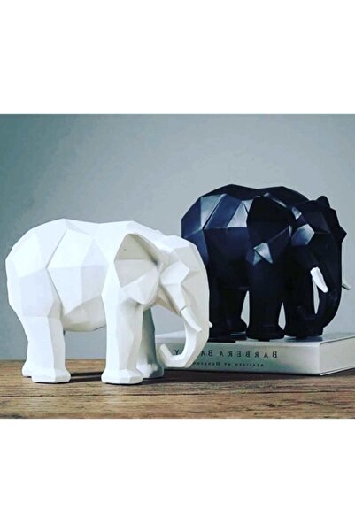 Hane Cemrela Art Kübik Fil Obje 2 Li Set
