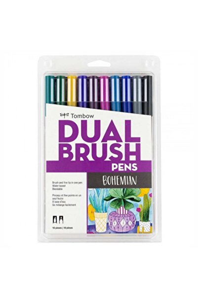 Tombow 10'lu Bohem Renker Ab-t Dual Brush Pen G.kalem Seti 56218