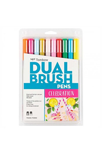 Tombow 10'lu Kutlama Renker Ab-t Dual Brush Pen G.kalem Seti 56215