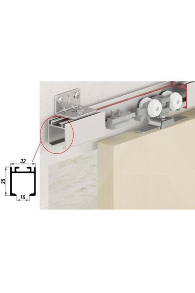 Albatur 7310 Alüminyum Üst Ray Profil 2 Mt