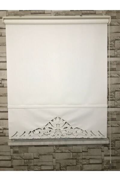 Dönmez Perde Nakış Işlemeli Stor Perde (ŞEBNEM MODEL - KREM RENK)