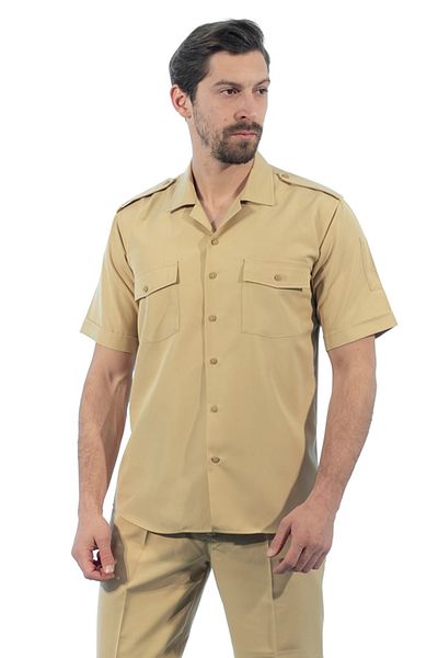 Şensel Sailor Shirt, Beige -122E311- Captain Shirt, Work Shirt