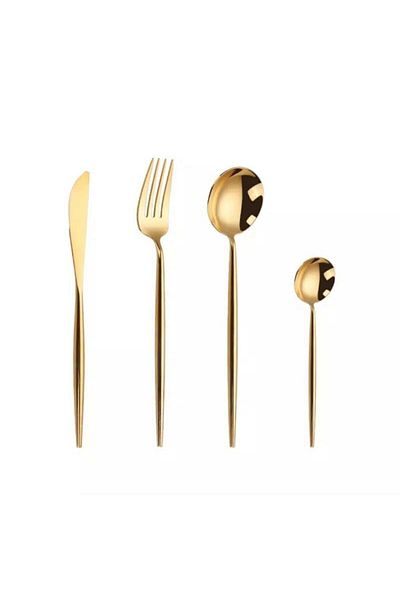 DMR LİFE Elite Gold Sweet Fork 6 Pieces (Gold Plated)