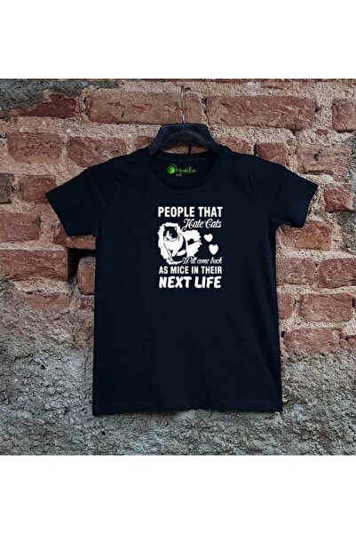 SCUBAPROMO Dječja unisex majica sa belim printom "Cats Life"