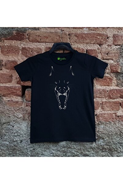 SCUBAPROMO تي شيرت أبيض مطبوع للأطفال للجنسين بطبعة وولف