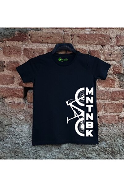 SCUBAPROMO Mnt Bike Black Printed Kids Unisex T-Shirt