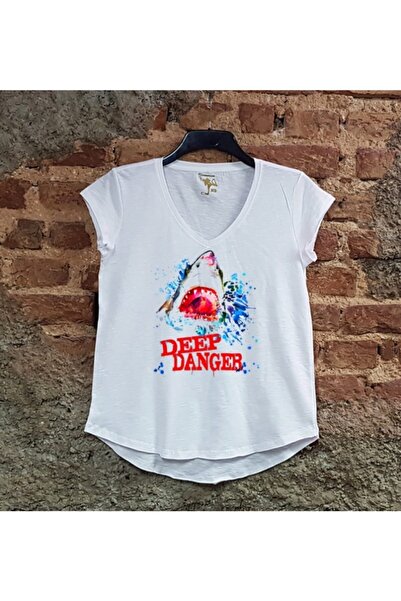 SCUBAPROMO Ležerna majica sa štampanim natpisom "Deep Danger"