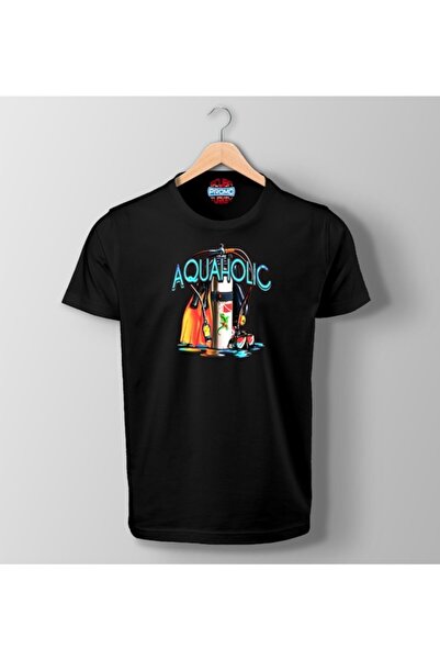 SCUBAPROMO Aquaholic crna majica sa printom