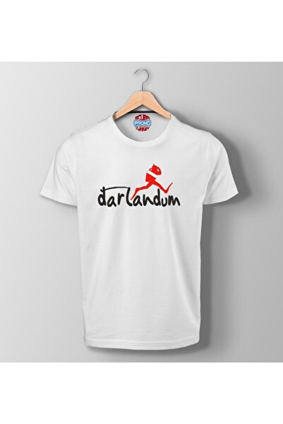 SCUBAPROMO تي شيرت أبيض مطبوع عليه دارلاندوم