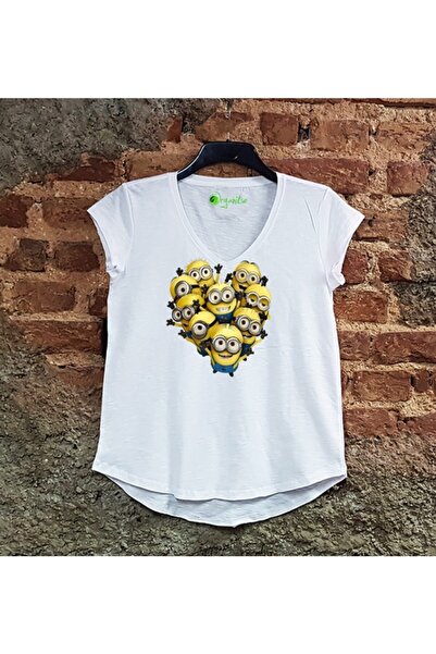 SCUBAPROMO Γυναικείο φαρδύ μπλουζάκι Minion Love