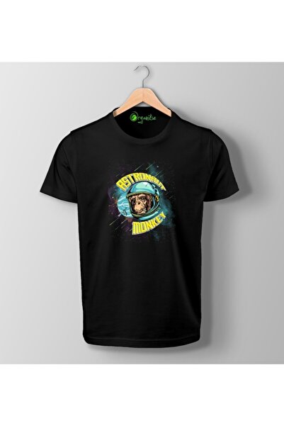 SCUBAPROMO Organikse Astronaut Majmun T-shirt sa printom, unisex