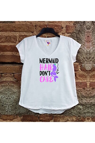 SCUBAPROMO Majica kratkih rukava sa printom "Marmaid Hair Don't Care"