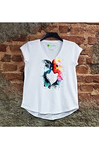 SCUBAPROMO Γυναικείο φαρδύ μπλουζάκι Love Colors