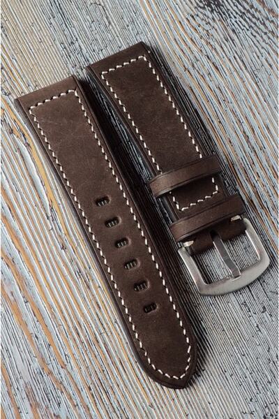 Ventum كرافت 24 ملم حبل جلد بني مصنوع يدويًا