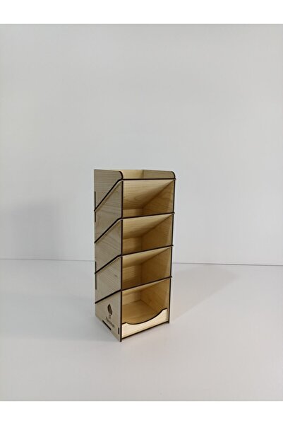 Ağaçistan Wooden Desktop Pen Holder Office Organizer Gift Pen Holder Makeup B...