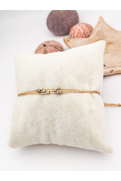 camADA Gümüş Dorika İp Bileklik