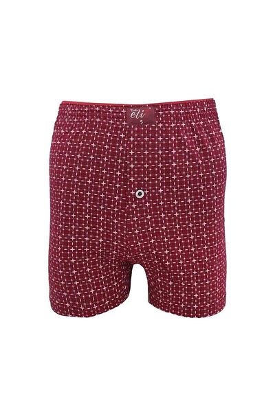 Tutku Elit Men's Boxers 1102 - Towel Waist Patterned, Claret Red