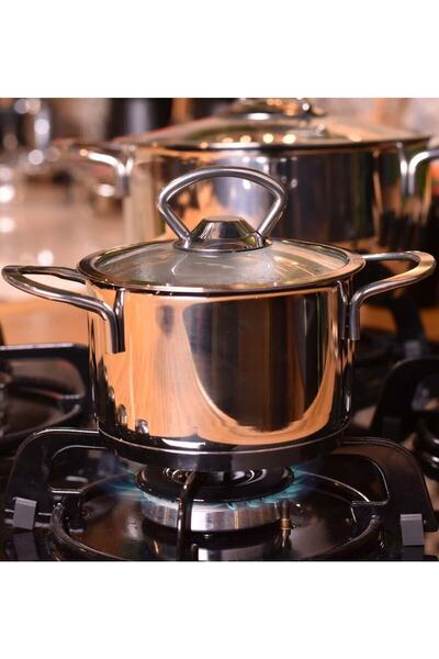 Bambum Çelik Tencere Derin 16x8 Cm