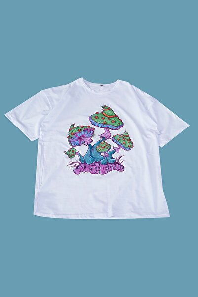 Kozmik Tapestry Υπερμεγέθες μπλουζάκι με σχέδιο μανιταριού