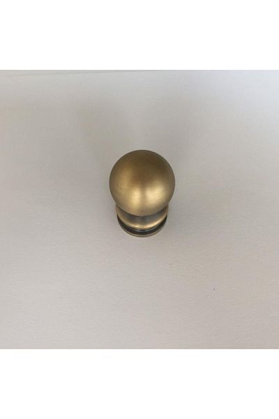bablife 5Pcs Small Mace Globe Button Antique Yellow 25 mm Diameter Drawer Cabinet Furniture Handles