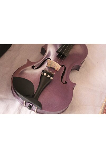 Lodi Keman Özel Renk Simli Lila Imalattan Kalite Keman Tam Boy 4/4