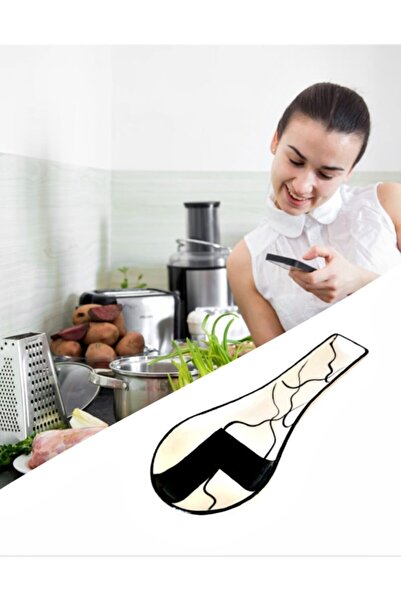 ŞURA MUTFAK Lightning Patterned Dirty Spoon Holder Hand Decor