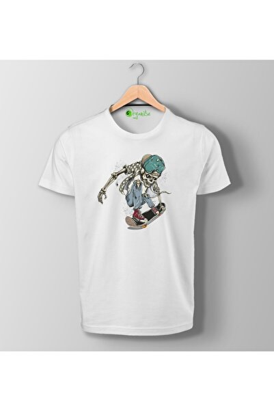 SCUBAPROMO Organikse Scull Skateboarder majica sa printom, unisex