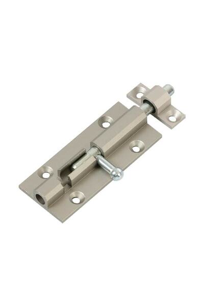 ARON Alüminyum Mavzer Sürgü Kapı Dolap Kapak Sürgüsü 10cm Saten