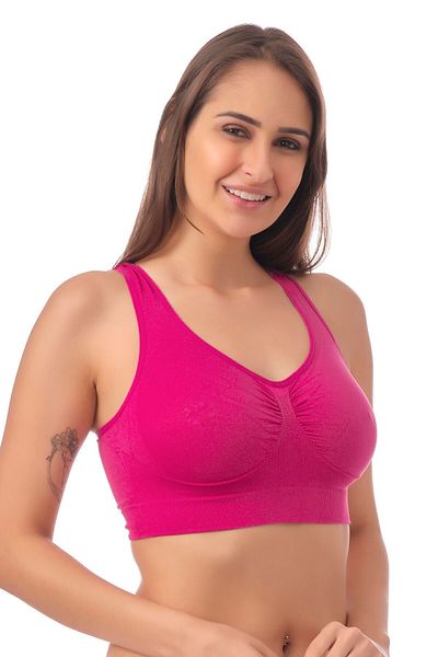 Doce Cravo Seamless Recovery Sports Bra11604001 Fuchsia